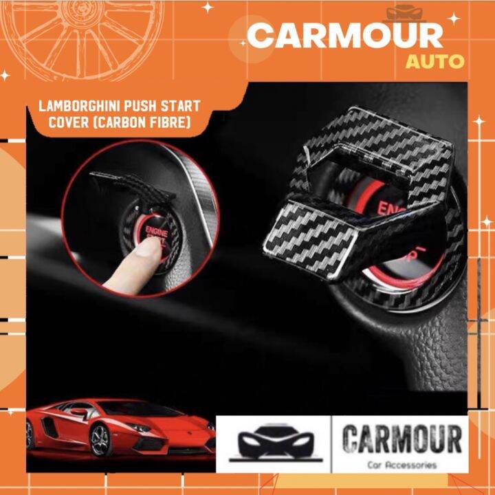 Push Start Button Cover (Carbon Fibre) Lazada