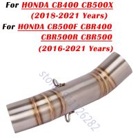 For Honda CBR500 CBR500R CB500F CB500X CB400 CBR400 2016 2017 2018 2019 2020 2021 Motorcycle Exhaust Escape Modify Mid Link Pipe