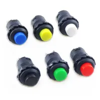 1Pcs Self locking button DS-228 DS228 12mm Lock Latching OFF- ON Push Button Switch maintained pushbutton switches