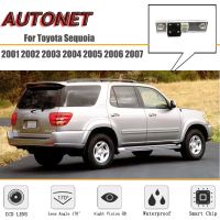 AUTONET HD Night Vision สำรองกล้องด้านหลังสำหรับ Toyota Sequoia 2001 2002 2003 2004 2005 2006 2007 CCDกล้องป้ายทะเบียน