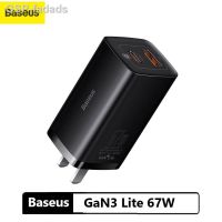 Fadads Baseus GaN3 Lite 67W พอร์ตชาร์จ QC 3.0 PD3.0 Type C USB สำหรับ iPhone 11แล็ปท็อป