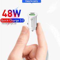 【การชาร์จอย่างรวดเร็ว】48W GaN USB PD Car Charger อะแดปเตอร์โทรศัพท์ชาร์จอย่างรวดเร็วสำหรับ iPhone 13 12 11 Pro Max Xiaomi 12Pro Xiaomi Samsung Android Charge