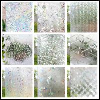 Window Privacy Film Stained Glass Film Static Cling Decorative Vinyl Removable Window Tint UV Blocking Stickers for Home Office