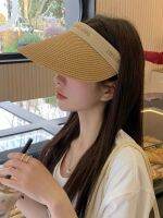 ?  MINISO Korean version of ins straw duck tongue empty top hat for women in spring and summer beach vacation sun protection