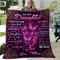 Personalized From Mom Butterfly To My Daughters Love Fleece Shelpa Woven Purple Blanket Mamas Gift To Daughter