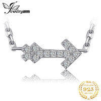Jewelrypalace สร้อยคอรักลูกศรกลม925เงินสเตอร์ลิงแท้45เซนติเมตรเครื่องประดับสำหรับผู้หญิงรักเพื่อนสำหรับผู้หญิง