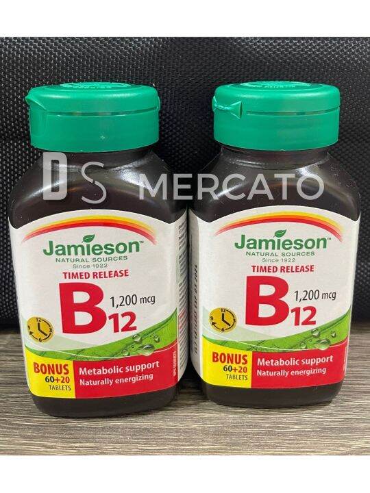 Jamieson B12 1200mcg Timed Release 80 Tabs expiry 2023 Lazada PH