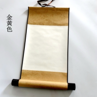 03 Chinese Calligraphy Blank scroll Blank scroll imitation silk rice paper scroll red sprinkled gold rice paper calligraphy