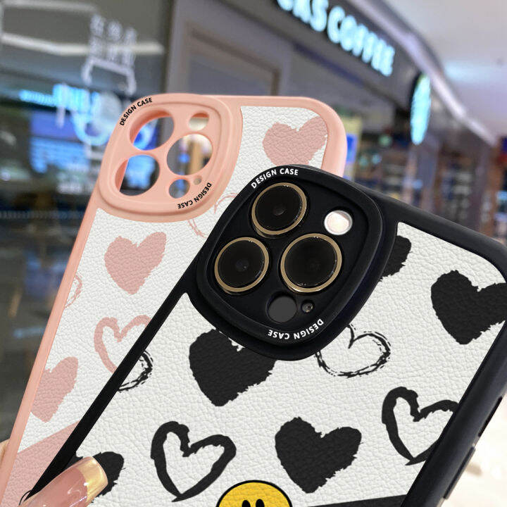 ggk-เคสโทรศัพท์ลายการ์ตูนยิ้มสำหรับ-samsung-กาแล็คซี่-a24-4g-ผู้หญิงผิวสวยเพรียวบางน่ารักเคสหลังหนังซิลิโคน-pu-ปกหนัง