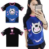 New Fashion T-shirt Game OW D.VA Rabbit Cosplay Dva Unisex Short Sleeve T-shirts Summer Tops Tee Shirt Costumes