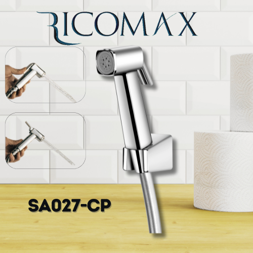 SA027 ABS Chrome Hand Bidet Spray Set c/w 1.2M Chrome Flexible