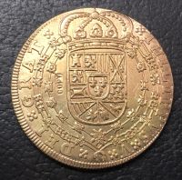 1712สเปน8 Escudos Gold Felipe Seville - V แบบ1st