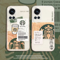 เคสโทรศัพท์ OPPO Reno10 Reno10 Pro Reno 10 Pro+ 5G 2023ใหม่โปร่งใสแก้วกาแฟดาวเคสซิลิโคนแบบนุ่ม เคสOPPO Reno10 Pro+ 5G ฝาครอบโทรศัพท์