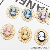 10pcs 25x30MM Resin Metal Buttons DIY Jewelry Alloy Snap Button for Craft Sewing Wedding Hair Accessories Decorative
