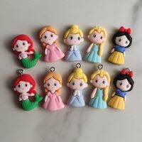 10pcs Cartoon Princess Girl Cute Princess Pendants Flatback ResinScrapbooking DIY Wedding Phone Hair Toy Jewelry Embellishments