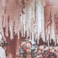 【cw】2040PCS Artificial Wisteria Flowers Hanging Wedding Decor Flower Garland for Home Decor Ho Wedding Garden Xmas Decoration