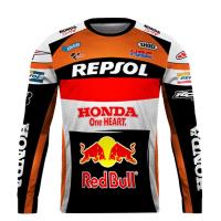 เสื้อเชิ้ตแขนยาว ลาย repsol full dri-fit สําหรับขี่รถจักรยานยนต์