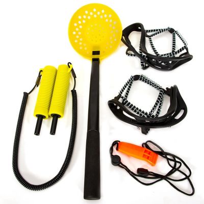 Outdoor Ice Safety Kit Ice Fishing Scoop Scoop with Whistle and Shoe Covers Fishing Equipment
