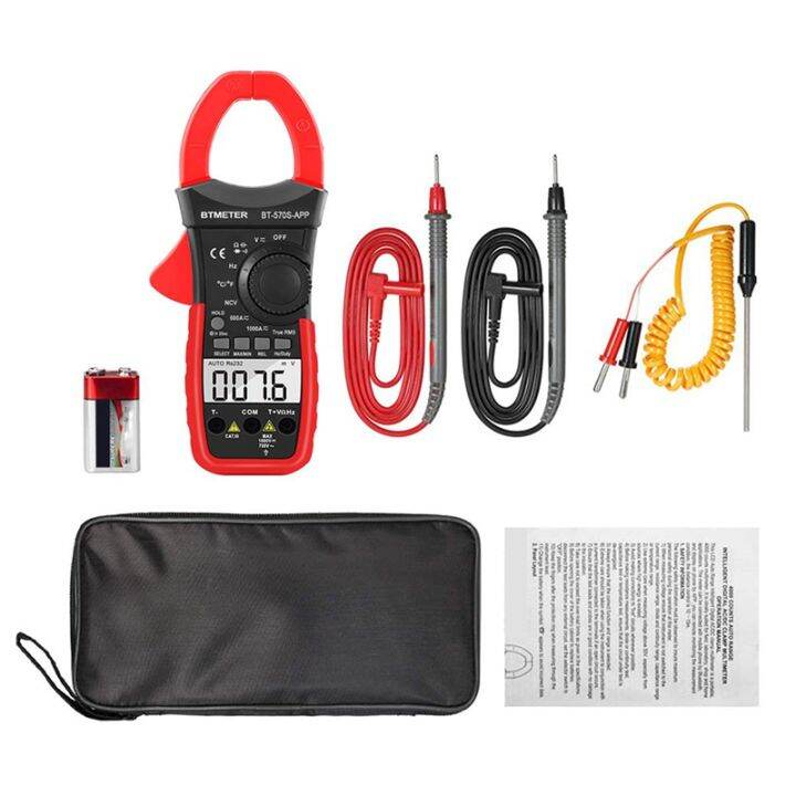 Digital AC/DC Volt Amp Clamp Meter,Auto Ranging 1000A Ammeter Clamp