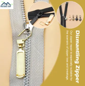 6/12 Pieces Zipper Pull Replacement Zipper Repair Kit Zipper Slider Pull  Tab Universal Zipper Fixer Metal Zipper Head