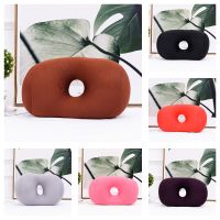 O-Shaped Nap Sleeping Neck Cervical Pillow with Hollow Design Travel Pink Grey Hand for Office