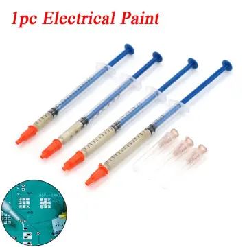Adhesive Paint Silver Conductive Glue Silver Conductive Wire Glue 4pcs  Conductive Silver Paint 0.2ml Electrically Paste Adhesive Paste For PCB  Repair