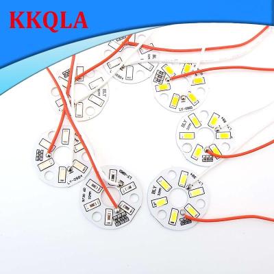 QKKQLA 3W 5V Lamp Chip Bead Light Board Source Led 5730Smd With Line Bulb Round Transformation Dimmable Purple Warm Light