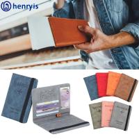 HENRYIS บางเฉียบ ผู้ถือบัตรเครดิต ชุดเอกสาร กระเป๋าเดินทาง กระเป๋าสตางค์ RFID ผู้ถือหนังสือเดินทาง กระเป๋าหนังสือเดินทาง