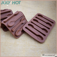 JULYHOT ช้อนแม่พิมพ์ซิลิโคนช็อคโกแลตสบู่มือแม่พิมพ์3D เครื่องมืออบ6ช่อง