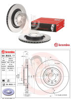 09 B503 11 จานเบรค ล้อ R (ยี่ห้อ BREMBO) รุ่น HC / PVT LAND ROVER Range Rover Sport ปี2013, Discovery V ปี2017