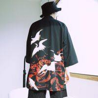 Yukata Haori เสื้อผ้าชุดแฟนซีซามูไรญี่ปุ่นสำหรับผู้ชาย,เสื้อคาร์ดิแกน Kimono ญี่ปุ่นเสื้อกิโมโนเสื้อแจ็กเก็ตเสื้อคลุมกิโมโนผู้ชาย Yukata Haori FZ2003 Z