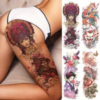 Large Temporary Tattoos For Women Adults Realistic Crown Dragon Wolf Fake Tatoos Thigh Leg Water Transfer Tattoo Sticker Big