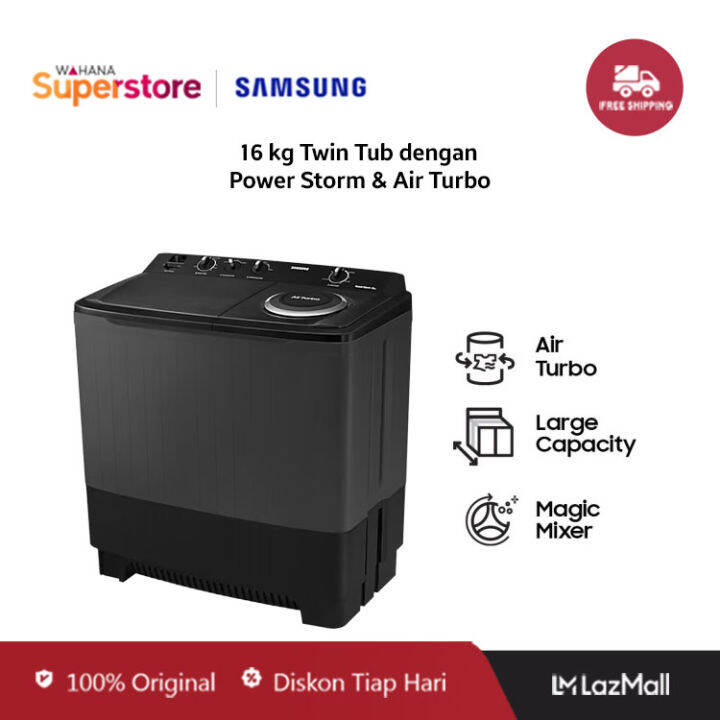 Samsung Mesin Cuci Twin Tube Dengan Power Storm & Air Turbo 16 KG ...