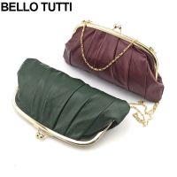 ZZOOI BELLO TUTTI Genuine Leather Long Purse Women Girls Shoulder Bag Card Holder Wallet Phone Bag Real Sheepskin Fashion Change Purse