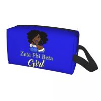 Zeta Girl Makeup Bag Women Travel Cosmetic Organizer Cute Zeta Phi Beta Sorority Storage Toiletry Bags