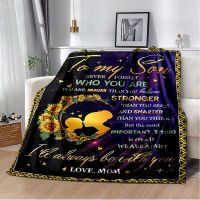 Personalised To My Son Blanket Print From Mom Always Remember You Are Braver blanket Sofa bed blanket All season warm plush blanket