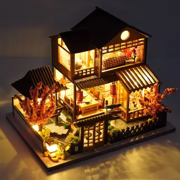 DIY MINI Doll House Miniature DIY Dollhouse With Furnitures Wooden House  Waiting Time Toys For Children Birthday Gift C007