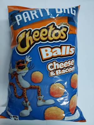 Cheetos Balls Cheese&Bacon ชีส แอนด์ เบคอน บอลส์(ข้าวโพดอบกรอบ รสเนยแข็งและเบคอน) ตราซีโตส์ 190 กรัม