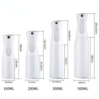 ZZOOI 200/300/500ml High Pressure Spray Bottles Refillable Bottles Continuous Mist Watering Can Automatic Salon Barber Water Sprayer