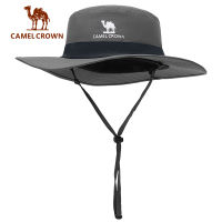 CAMEL CROWN หมวกบัคเก็ต,หมวกชาวประมงหัวใหญ่ใส่ได้ทุกเพศหมวกปีกกว้างใส่ได้ในฤดูร้อน