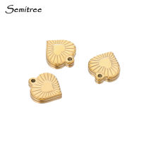 5pcs Gold Color Stainless Steel Heart Pendant Charms for DIY Jewelry Making Necklace Components Bracelets Accessories Handmade DIY accessories and oth