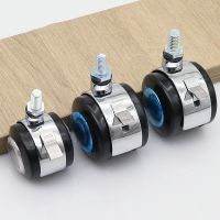 1PC 2 Office Chair Alloy Universal Wheel Caster M10 Screw Rotation Rollers Brake Caster Trolley Furniture Wheels Hardware