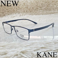 แว่นตา KANE สำหรับตัดเลนส์ กรอบแว่นตา ชาย-หญิง Fashion รุ่น 5608 สีน้ำเงิน กรอบเต็ม ทรงเหลี่ยม ขาข้อต่อ Stainless Steel