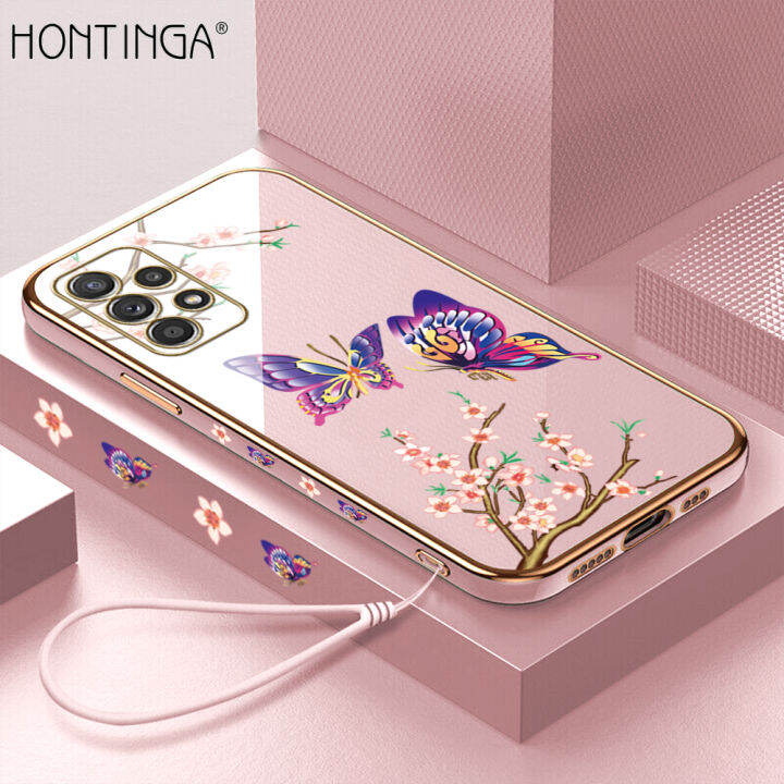 hontinga-เคสโทรศัพท์-samsung-galaxy-a52-4g-a52s-5g-เคสโทรศัพท์ทรงสี่เหลี่ยมทำจาก-tpu-นิ่มหรูหราชุบโครเมี่ยมสีสันสดใสป้องกันกล้องสำหรับเด็กผู้หญิง