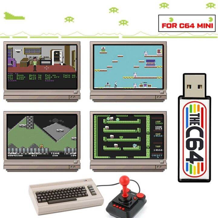 แท่งสายชาร์จusb-สำรองสำหรับ-c64คอนโซลเกมย้อนยุคมินิปลั๊กแอนด์เพลย์-usb-stick-ดิสก์เกม-u-disk-พร้อมเกม5370