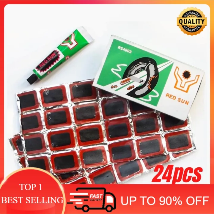 24/ 48pcs Bike Tire Patch with Glue Bicycle Repair Patches Lazada PH