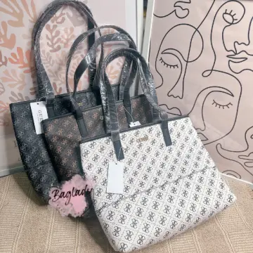 Black tote bag outlet guess