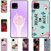 ◊ I am alone Phone Case For Sharp Aquos Sense 4 Basic Lite Plus 2020 Bags Fashion Luxury Color Cartoon Printed Paint Mobile