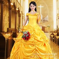 2023High quality new style Grimms Fairy Tales Beauty and the Beast cos Belle Princess Dress Belle Princess Stage Performance Costumes Cos Womens Clothing