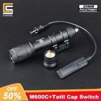 M600C M600 Surefir Lampu Suluh Taktikal WADSN Memburu Senjata Senjata Cahaya 600 Lumens Putih LED Pengakap Lampu พอดีกับรางขนาด20มม.